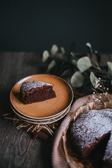 黑巧克力布朗尼蛋糕精美图片