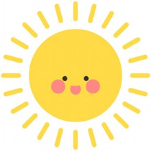 黄色可爱卡通太阳图片素材