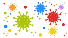 彩色卡通病毒细胞高清图