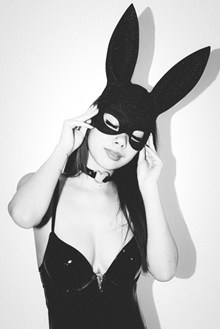 兔女郎黑白人体艺术摄影图片素材