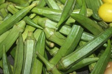 绿色秋葵蔬菜高清图片