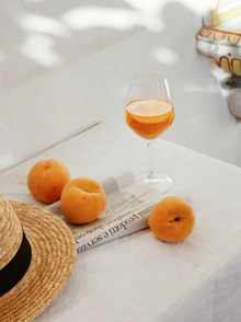 黄桃和水果茶高清图片