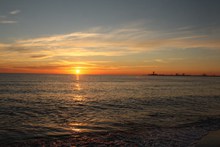 波罗的海日落风景高清图片