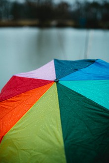五颜六色的雨伞近景图片下载