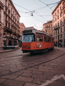 欧洲城市电车图片素材