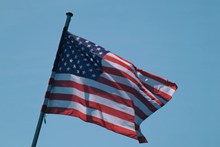 美国飘扬旗帜图片素材