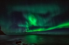 北欧海上极光精美图片