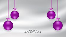 紫色圣诞球背景图片大全