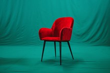 红色单人沙发椅图片素材