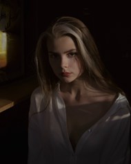 俄罗斯美女白衬衫艺术摄影图片下载
