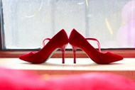 漂亮红色婚鞋图片大全