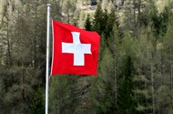 瑞士国家国旗飘扬精美图片