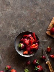 切块状草莓精美图片