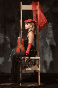 小提琴美女摄影图片素材