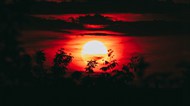 日落西山景观图片素材