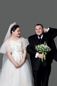 微胖情侣婚纱照精美图片