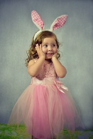 粉色公主裙儿童摄影图片