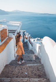 美女希腊爱琴海旅行图片大全