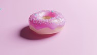 粉色油炸甜甜圈图片下载