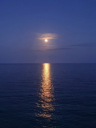 月光反射到海上精美图片