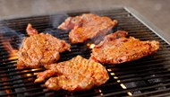 碳烤猪肉块图片素材