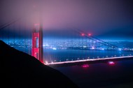 美国金门大桥夜景图片