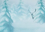 冬季唯美雪松背景高清图片