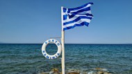 希腊旗帜飘扬图片大全