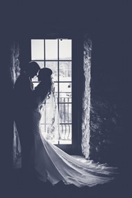 欧美灰色系婚纱写真精美图片