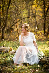 欧美秋季婚纱写真高清图片