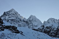 罗莎山脉雪山景观高清图片