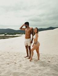 沙滩性感男女情侣精美图片