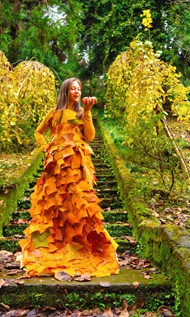 秋季美女人体艺术造型写真精美图片