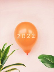 橙色2022装饰气球精美图片