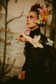 欧美美女蝴蝶艺术造型高清图片