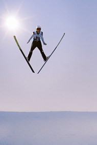 高空双板滑雪精美图片