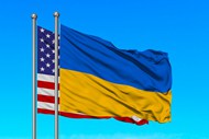 乌克兰与美国国旗精美图片