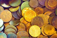 欧元硬币金币高清图片