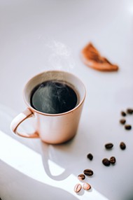 早晨一杯热咖啡精美图片