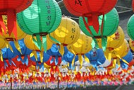 韩国庙会装饰灯笼图片