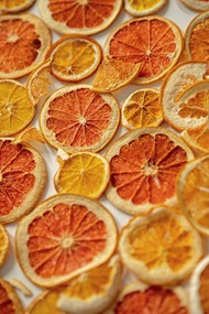 晒干柑橘片高清图片