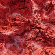 红色山壑地质景观鸟瞰图高清图片