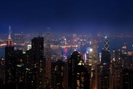城市高楼建筑灯光夜景图片下载