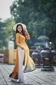 越南越服美女摄影图片