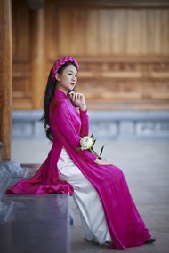 亚洲越南奥黛旗袍美女摄影图片大全