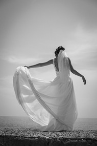 黑白婚纱照背影精美图片