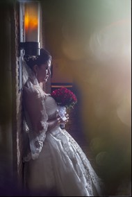 印度新娘白色婚纱高清图片
