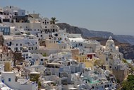 希腊圣托里尼白色建筑高清图片
