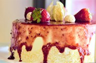 草莓果酱蛋糕精美图片