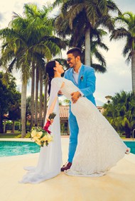 马尔代夫浪漫情侣婚纱照高清图片